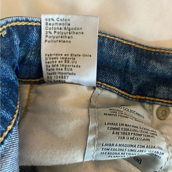 AG Adriano Goldshmied High Rise Farrah Skinny Ankle Front Seamed Raw Hem Size 24 - Picture 10 of 12